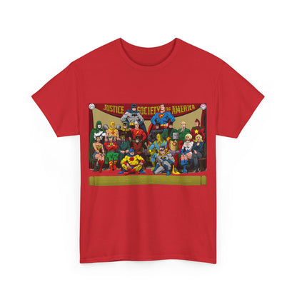 JSA T-Shirt - Sandman, Starman, Atom, Dr Fate, Mr Terrific, Flash, Green Lantern - DC Comics - Justice Society of America - Golden Age