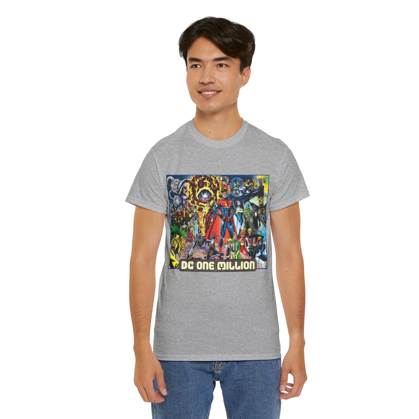 DC One Million T-Shirt - Phil Jimenez Art - Future Versions of Superman, Batman, Wonder Woman, Green Lantern, Flash - DC Comics