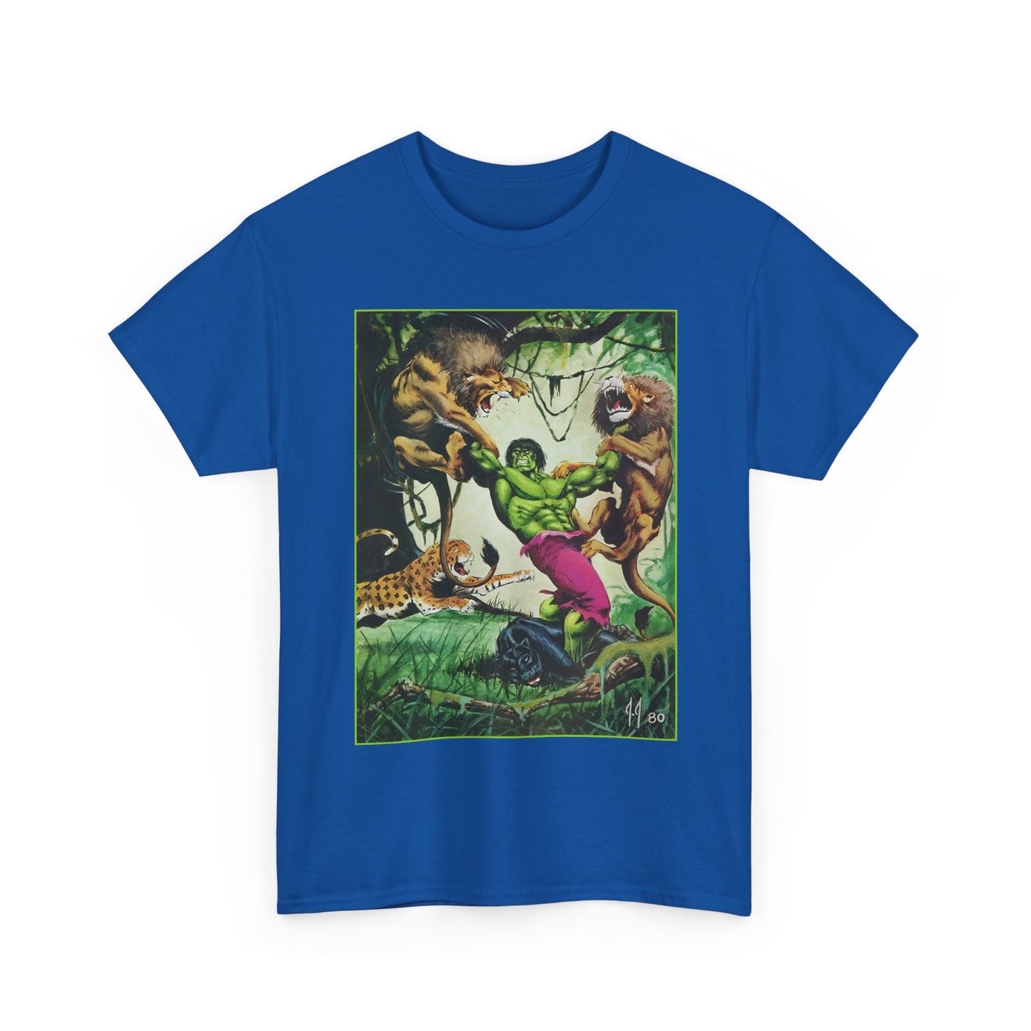 Incredible Hulk T-Shirt - Joe Jusko Art - Hulk Fighting Lions and Tigers (But No Bears, Oh My!) - Marvel Comics
