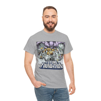 Future Foundation T-Shirt - Marko Djurdjevic Art - Spider-Man, Mr. Fantastic, Invisible Woman, The Thing, Dr. Doom, Bentley 23, Dragon Man, the Moloids - Marvel Comics