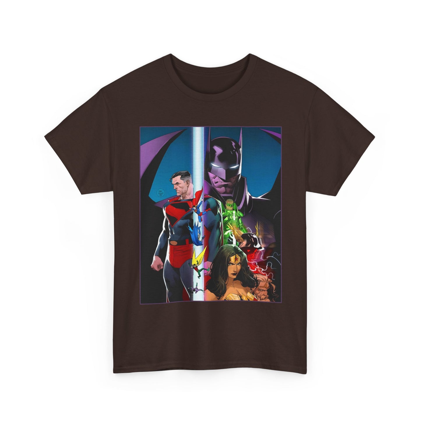 Kingdom Come T-Shirt - Dan Mora Art - Batman/Superman World's Finest Cover - Superman, Batman, Wonder Woman, Green Lantern, Robin, Flash - DC Comics
