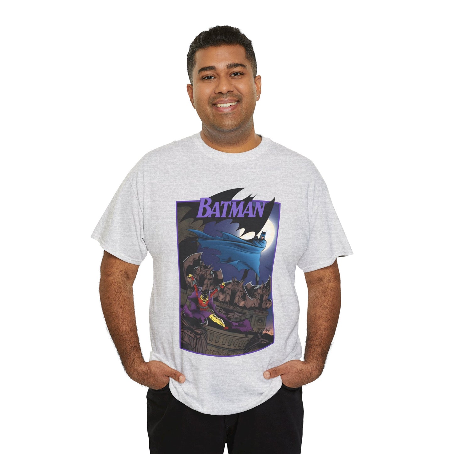 Batman T-Shirt - Norm Breyfogle Art - Etrigan, the Demon - Gotham City and Gargoyles - DC Comics