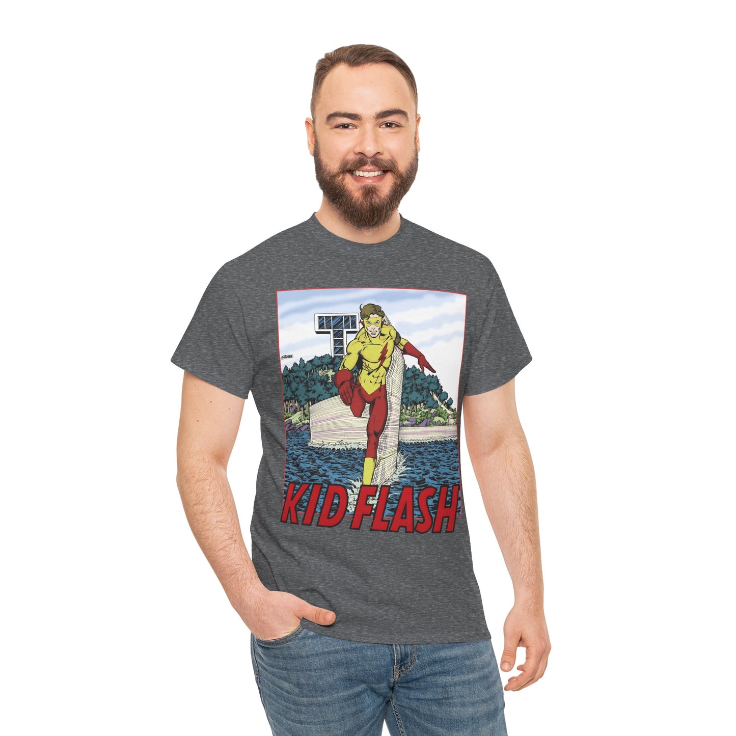 Kid Flash T-Shirt - George Perez Art - Wally West - New Teen Titans Member - Titans Tower - Future Flash - DC Comics