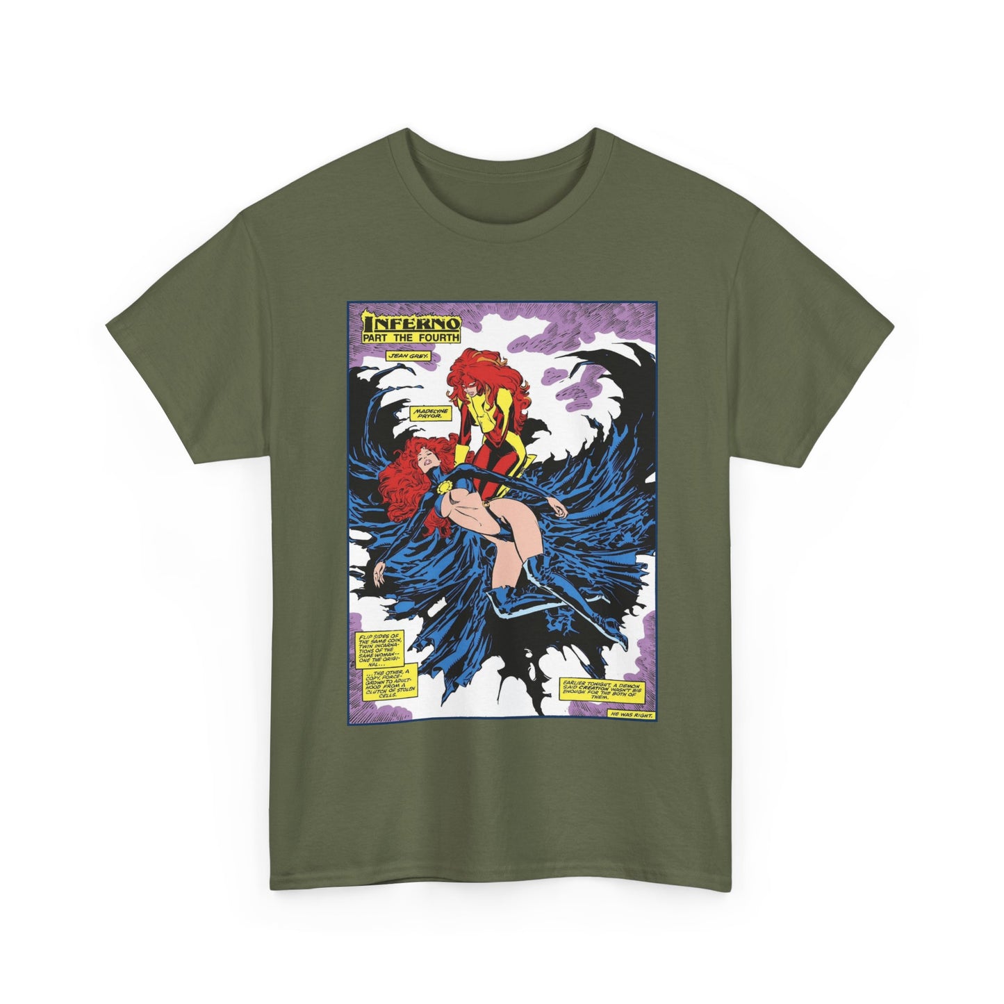 Jean Grey/Madelyne Prior T-Shirt - Marc Silvestri Art - Inferno, Uncanny X-Men #243 Page - Marvel Comics