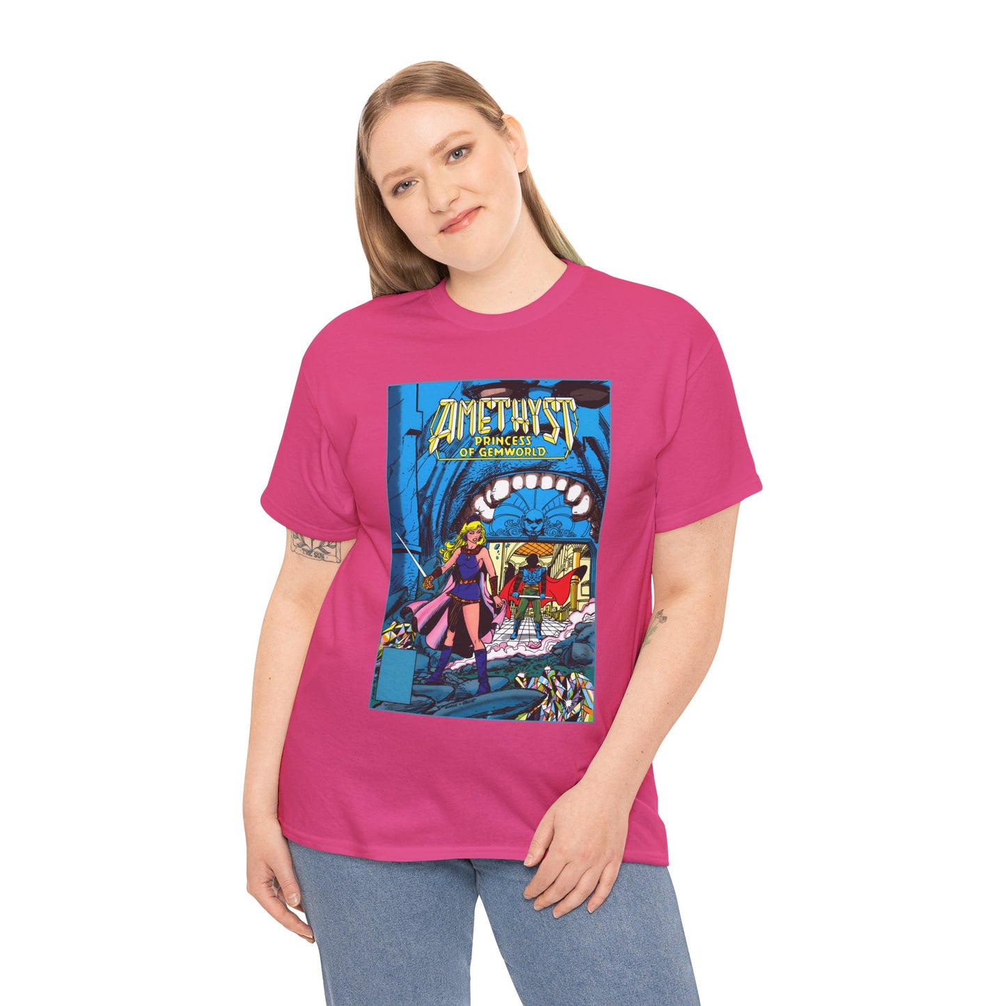 Amethyst, Princess of Gemworld T-Shirt - George Perez & Ernie Colon Art - The Last Battle Vs Dark Opal - DC Comics