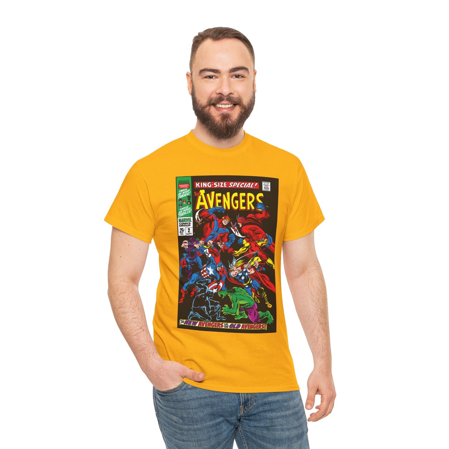 Avengers T-Shirt - Annual #2 Cover Art - New Avengers Vs Old Avengers - Marvel Comics