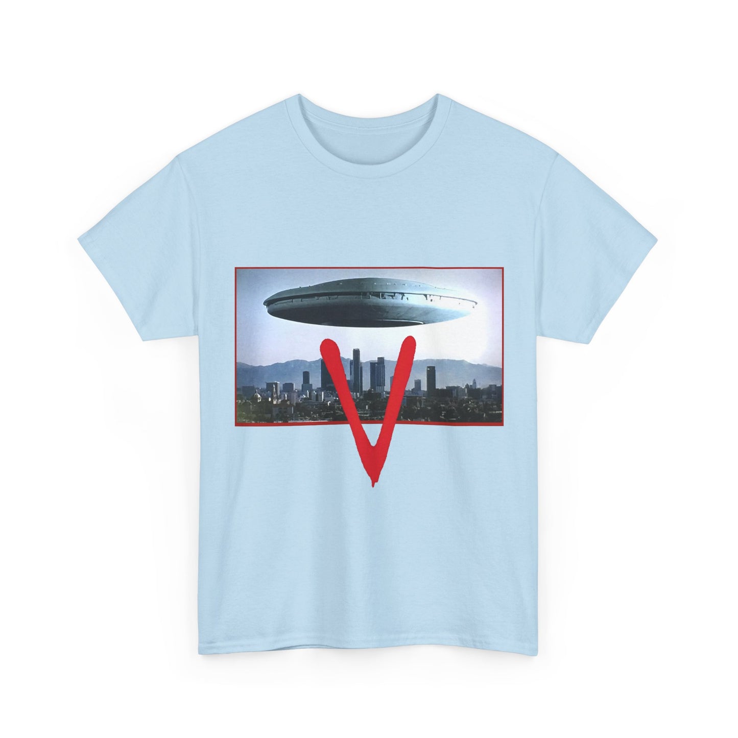 V T-Shirt - The Visitors Mothership - Popular NBC Sci-Fi TV Series from the 1980s