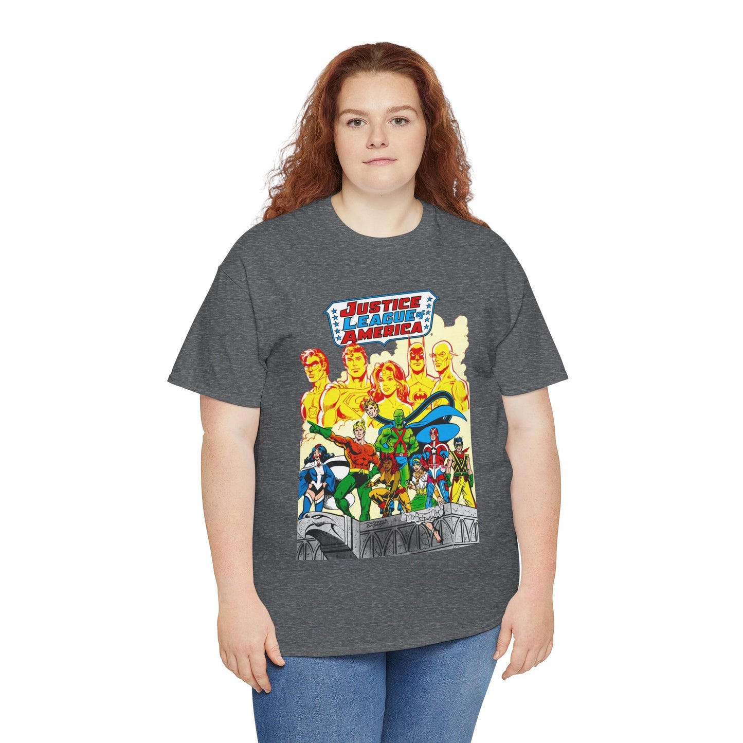 Justice League Detroit T-Shirt - Aquaman, Elongated Man, Zatanna, Vixen, Steel, Martian Manhunter, Vibe, Gypsy