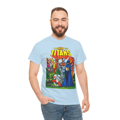 New Teen Titans T-Shirt - George Perez Art - Rare Promo Art - Titans Old & New - DC Comics