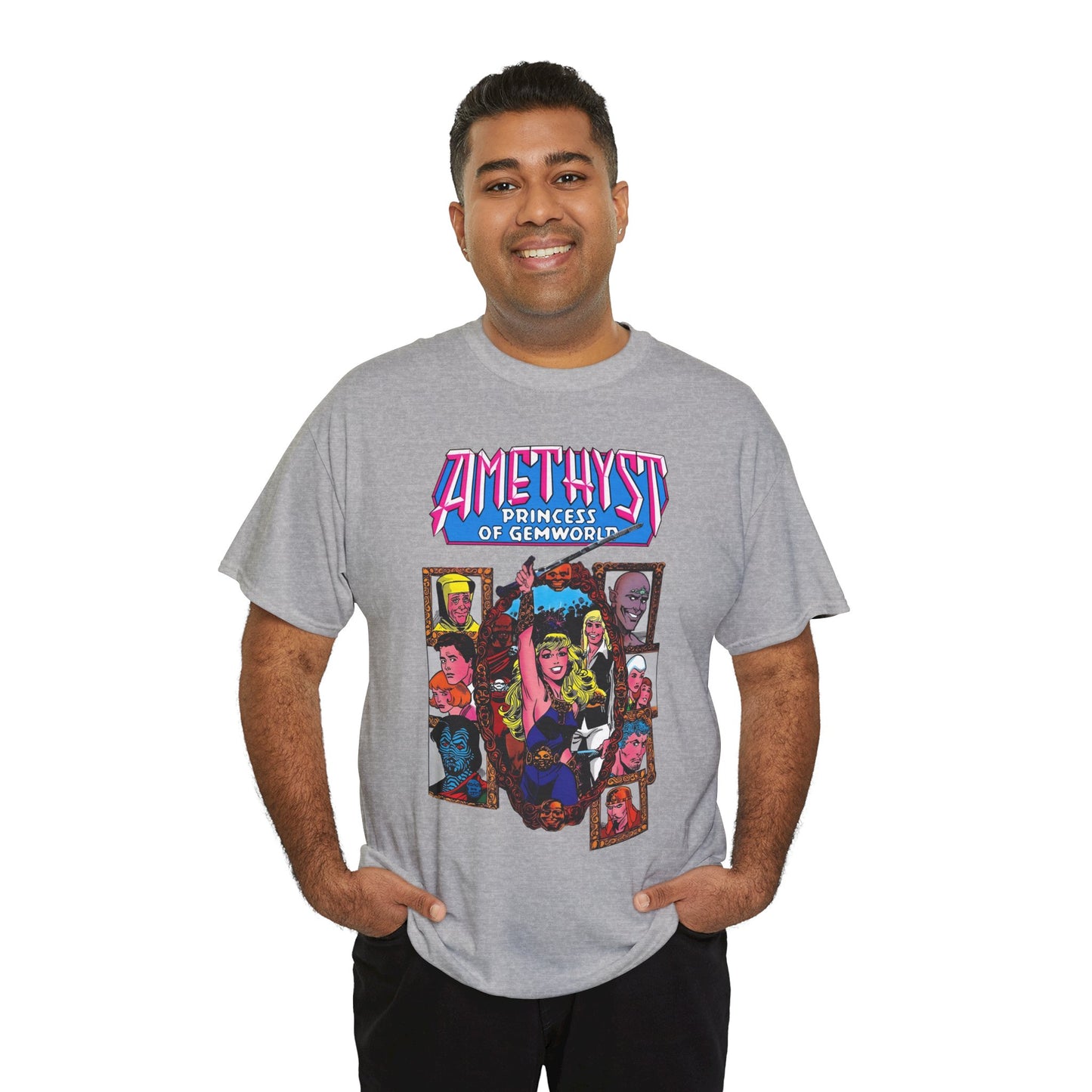 Amethyst Princess of Gemworld T-Shirt - Ernie Colon Art - Sardonyx, Dark Opal, Granch, Citrina - DC Comics