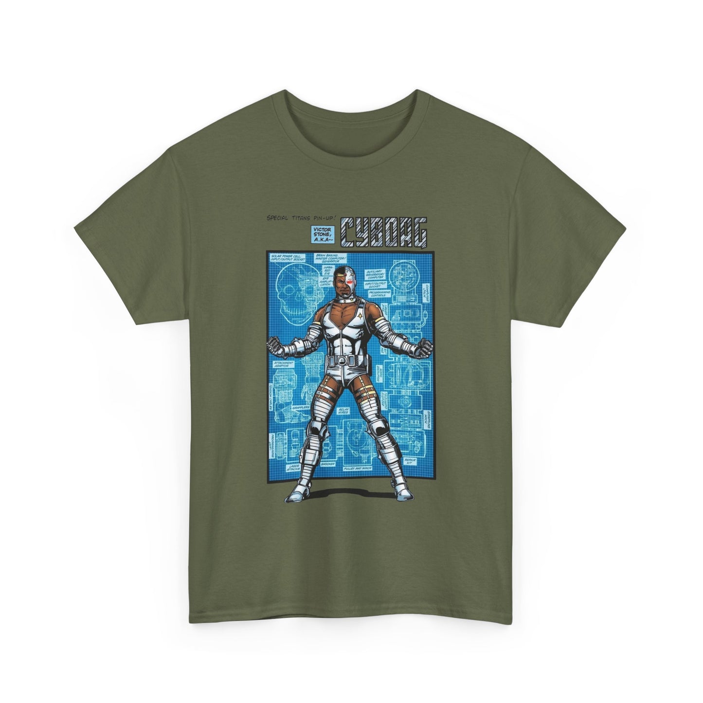Cyborg T-Shirt - George Perez Art - New Teen Titans Pin-Up Poster - Victor Stone - DC Comics