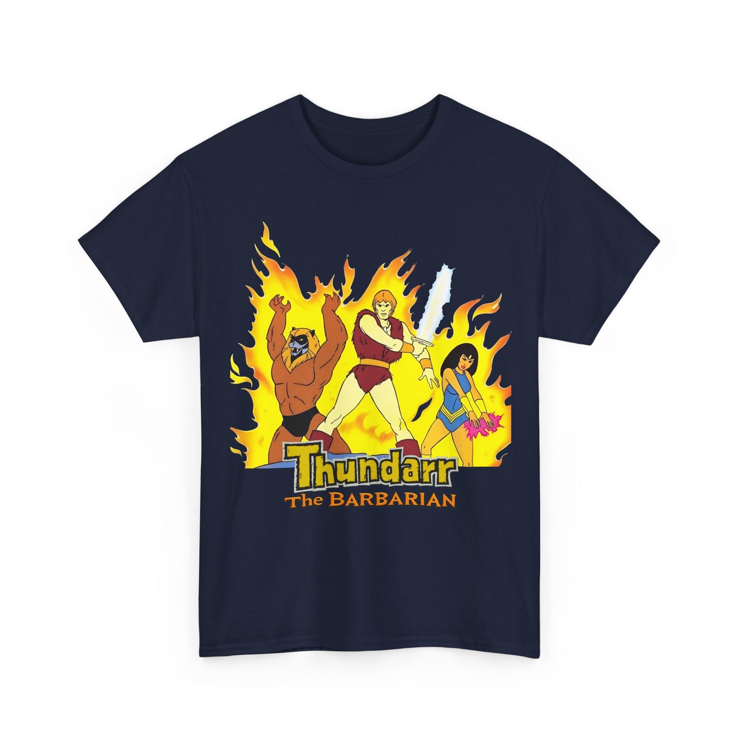 Thundarr the Barbarian T-Shirt - Princess Ariel, Ookla the Mok - Ruby-Spears Saturday Morning Cartoon - 1980s