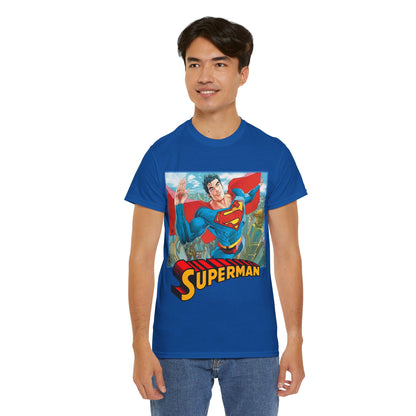 Superman T-Shirt - Guillem March Art - Variant Connecting Cover Art - Flying Over Metropolis - DC Comics All-In