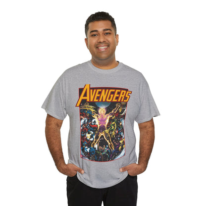 Avengers T-Shirt - George Perez Art - Korvac Saga - Guardians of the Galaxy - Thor, Captain America, Iron Man, Scarlet Witch, Vision, Wonder Man, Hawkeye - Marvel Comics