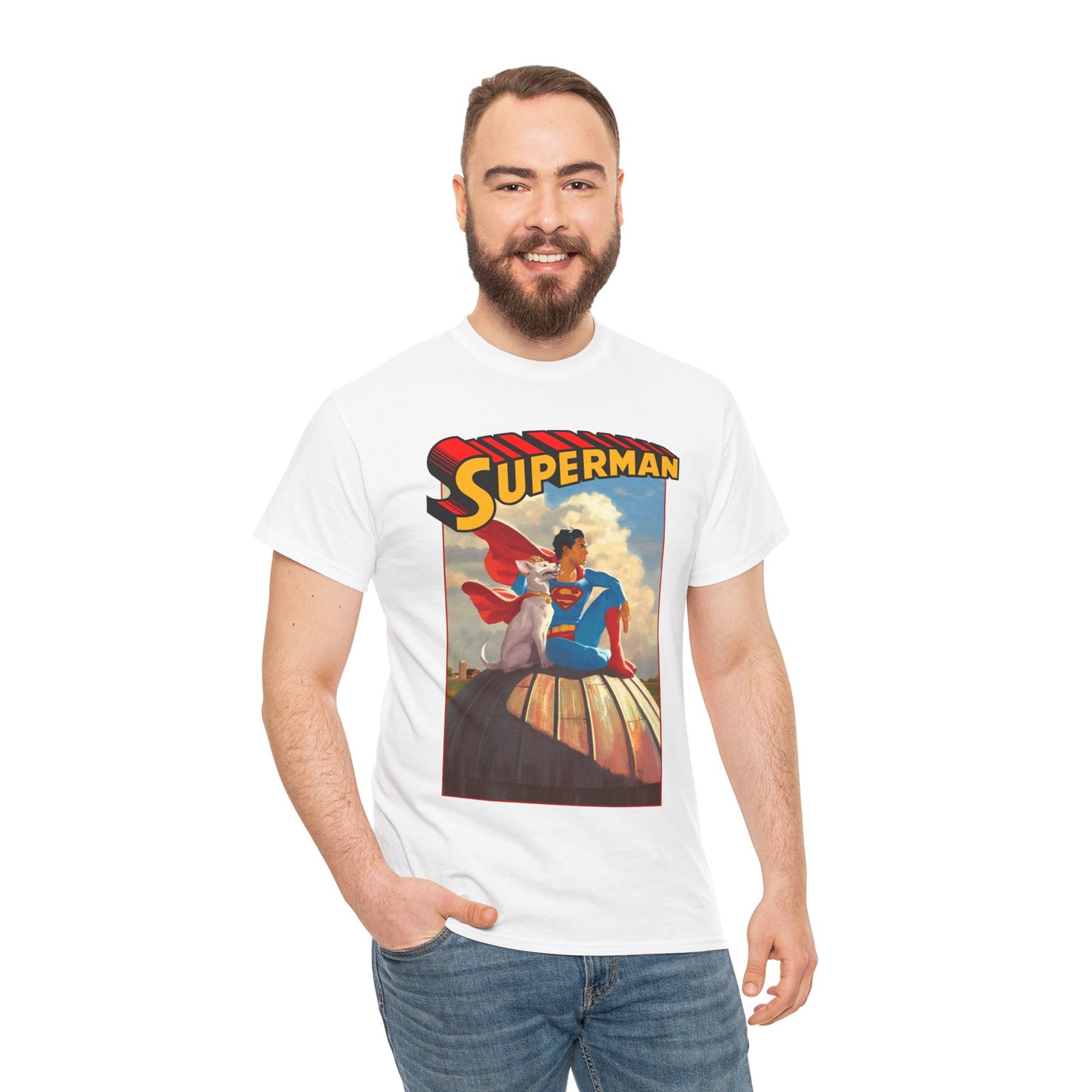Superman & Krypto T-Shirt - 2025 Movie - Superdog from Krypton - Man of Steel, Smallville - DC Comics