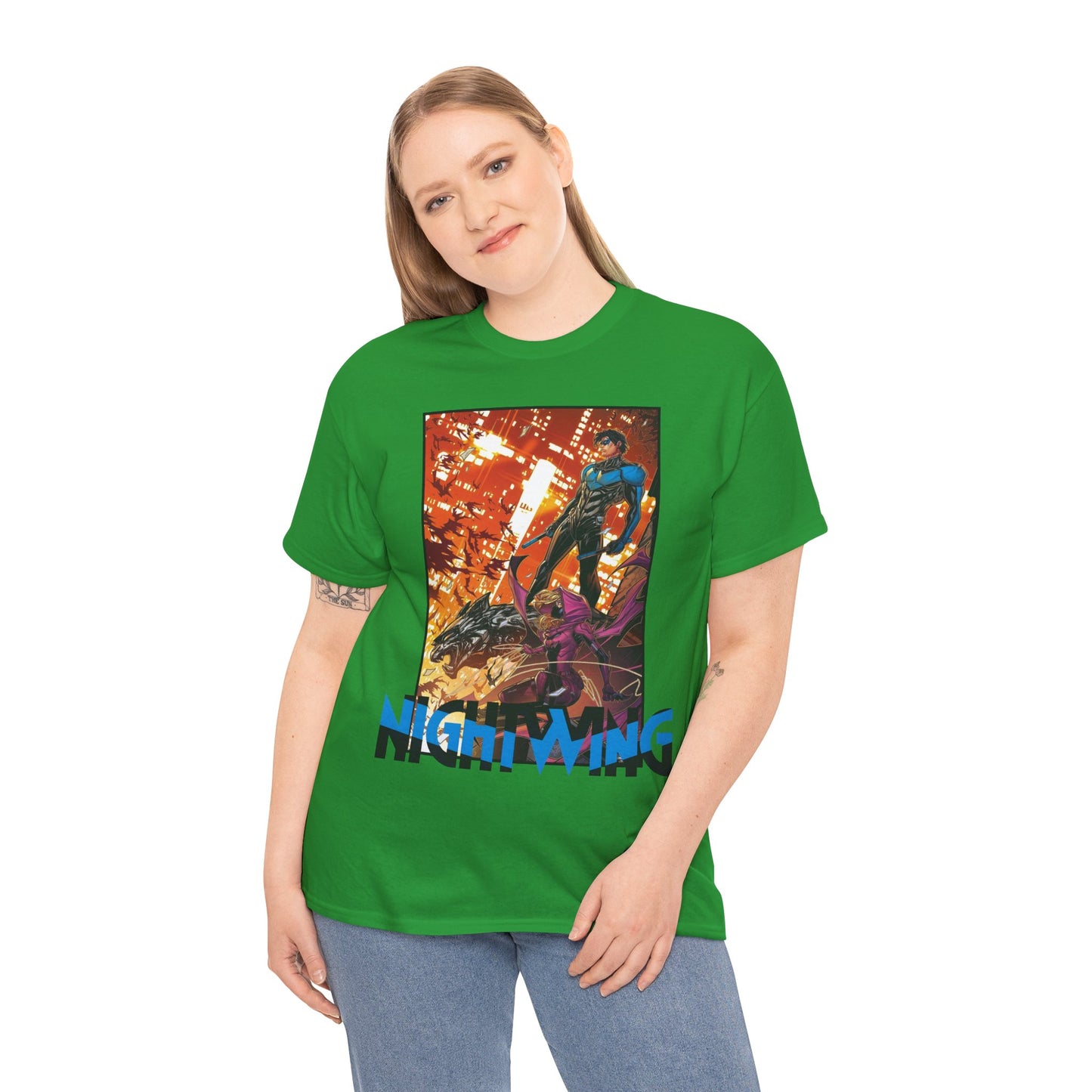 Nightwing & Spoiler T-Shirt - Jonboy Meyers Art - Gotham City & Bludhaven - DC Comics
