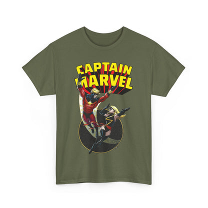 Captain Marvel T-Shirt - George Perez Art - Mar-Vell & Carol Danvers - Kree Empire - Marvel Comics