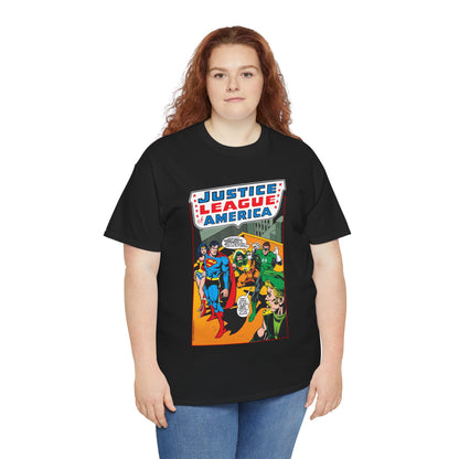 Justice League of America T-Shirt - Dick Dillin Art - Superman, Wonder Woman, Green Arrow, Green Lantern - DC Comics