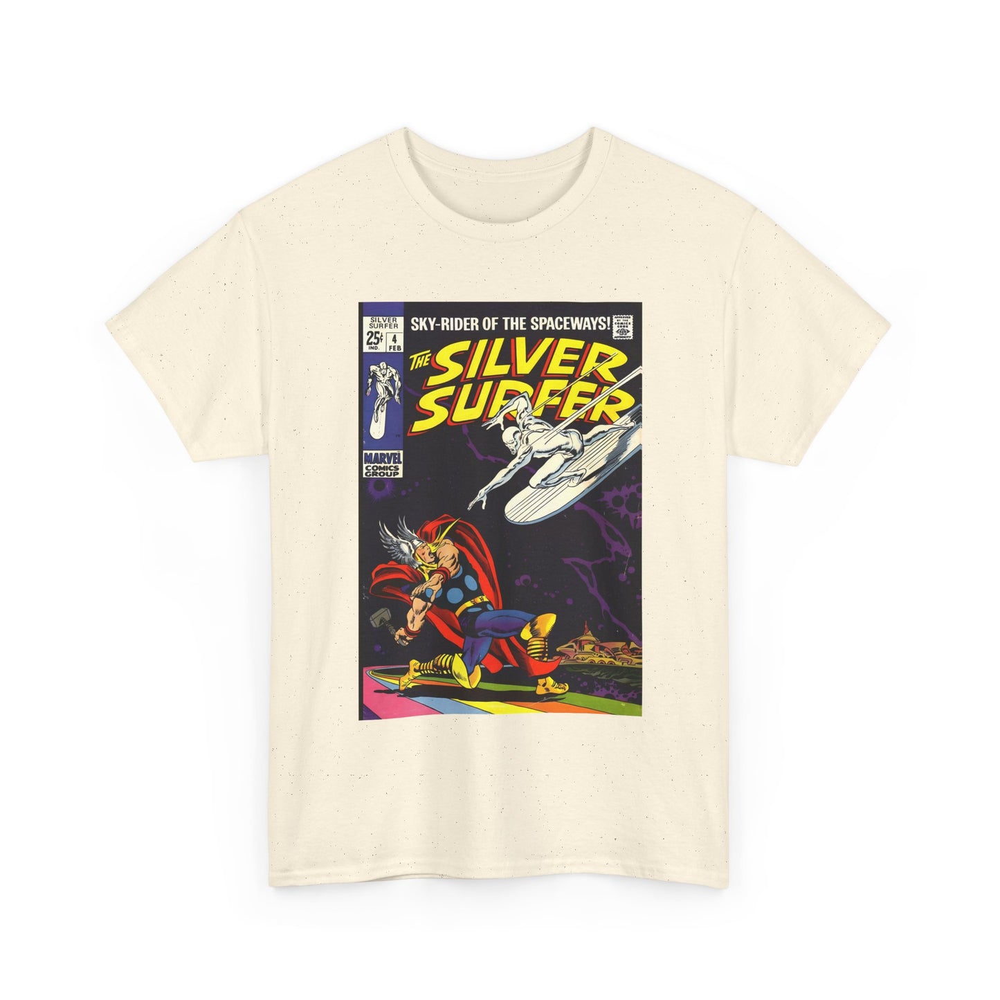 Silver Surfer #4 T-Shirt - Vs Thor - Marvel Comics