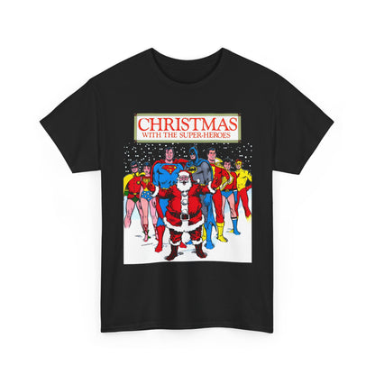 Christmas with the Superheroes T-Shirt - Nick Cardy Art - Superman Batman Captain Marvel Teen Titans Retro Festive Holiday Tee - DC Comics