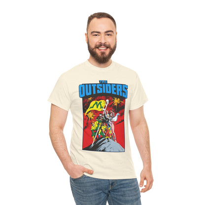 Outsiders T-Shirt - Alan Davis Art - Geo-Force, Halo, Black Lightning, Metamorpho, Katana - DC Comics