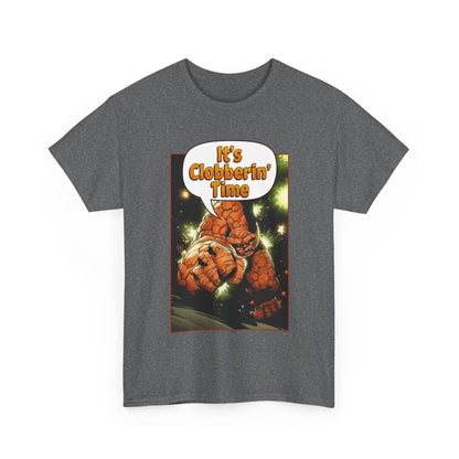 The Thing Shirt - Adam Kubert Art - It's Clobberin' Time - Fantastic Four Member - Marvel Comics