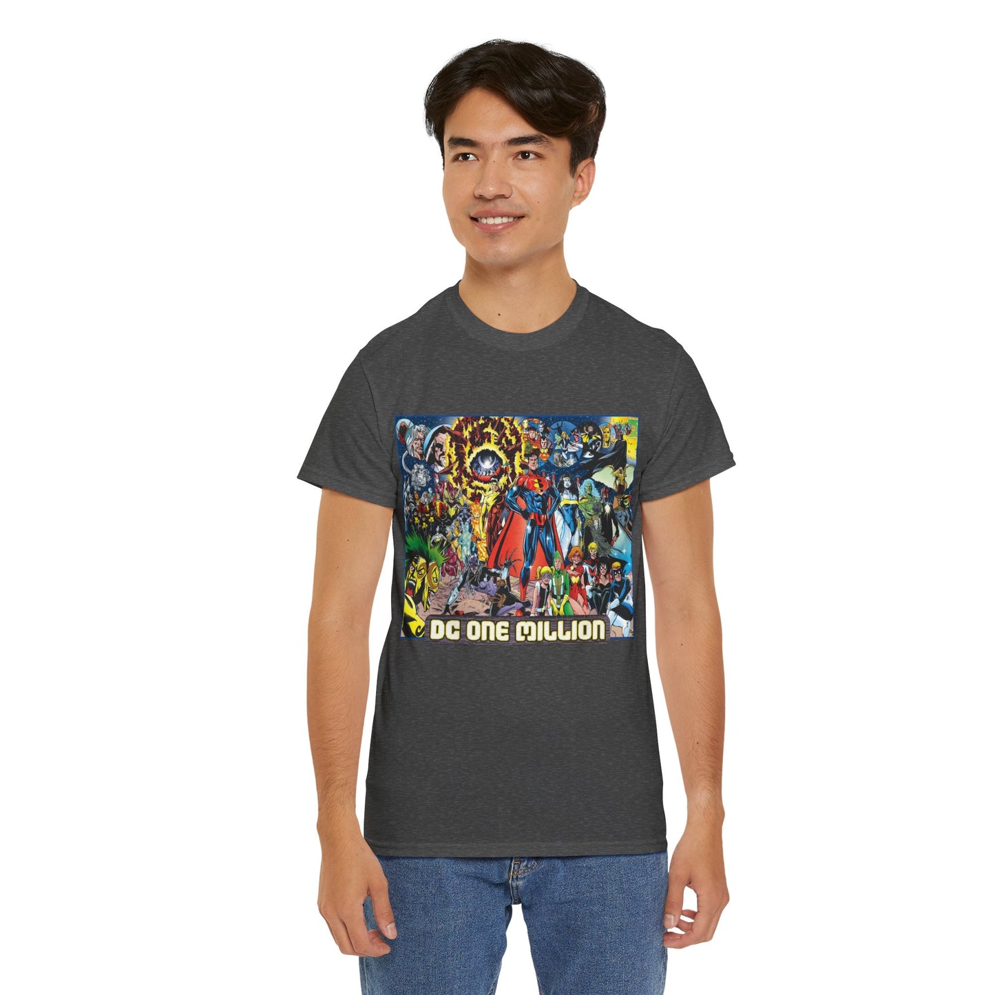 DC One Million T-Shirt - Phil Jimenez Art - Future Versions of Superman, Batman, Wonder Woman, Green Lantern, Flash - DC Comics