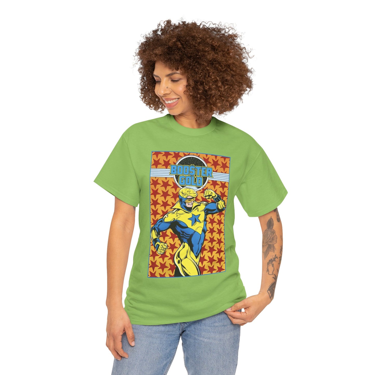 Booster Gold T-Shirt - Dan Jurgens Art - JLI Member - DC Comics