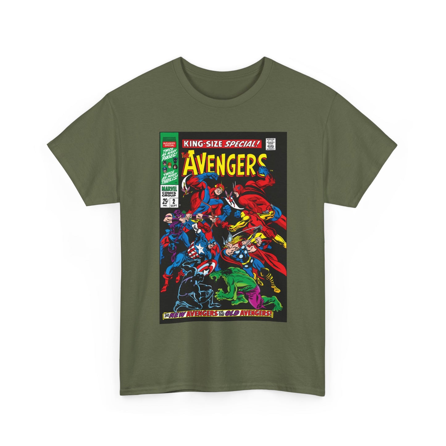 Avengers T-Shirt - Annual #2 Cover Art - New Avengers Vs Old Avengers - Marvel Comics