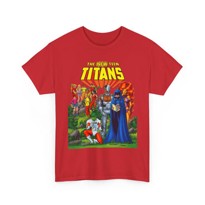 New Teen Titans T-Shirt - George Perez Art - Rare Promo Art - Titans Old & New - DC Comics