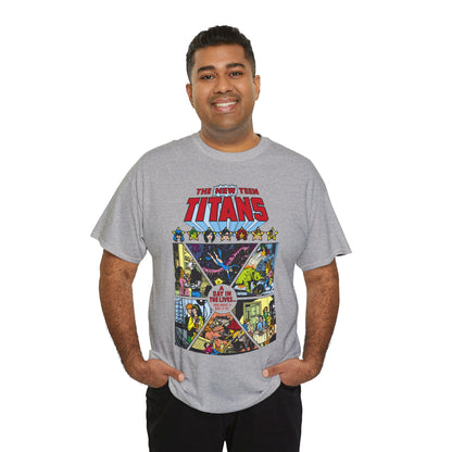 New Teen Titans T-Shirt - George Perez Art - #8 Cover - A Day in the Life - Robin, Wonder Girl, Cyborg, Starfire, Raven, Changeling, Kid Flash - DC Comics