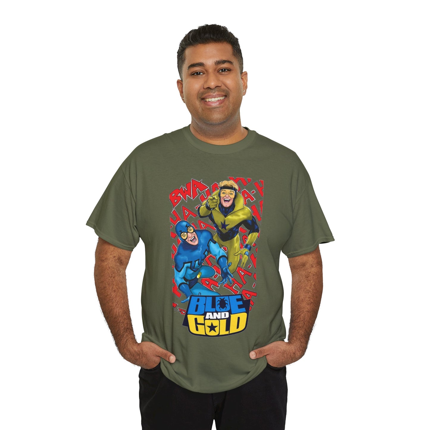 Booster Gold & Blue Beetle T-Shirt - DC Comics - Justice League International Members - Ted Kord
