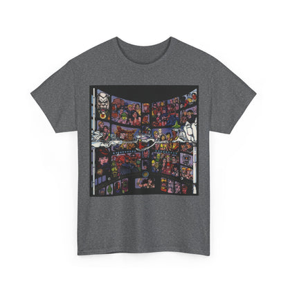 Focus on George Perez T-Shirt - Monitor, New Teen Titans, Avengers, Fantastic Four - DC & Marvel Comics - Note: Black Tee is a Negative Space Piece and is Borderless