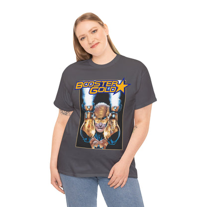 Booster Gold T-Shirt - Dan Jurgens Art - Batman & Robin in His Gauntlets - DC Comics