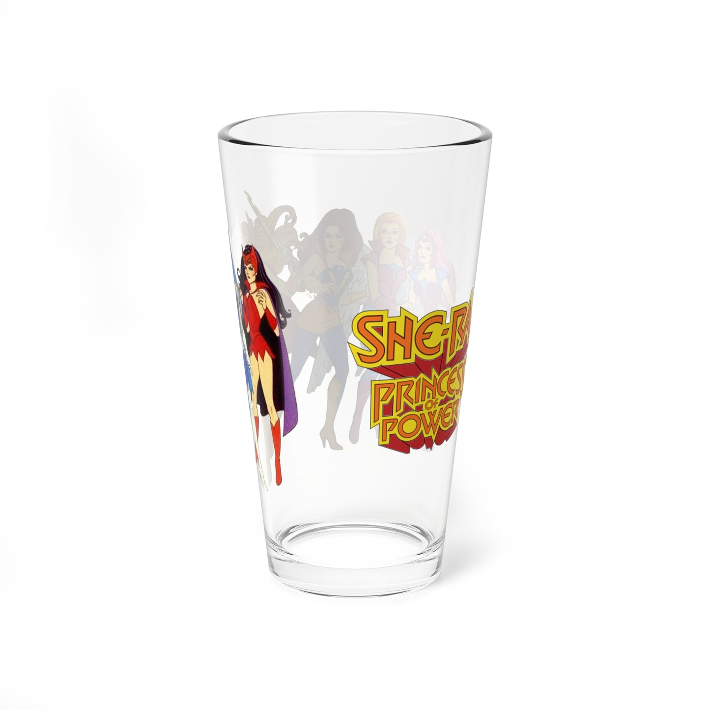 She-Ra Princess of Power Pint Glass, 16oz - Catra, Angella, Frosta, Glimmer - Filmation Cartoon - He-Man Connection