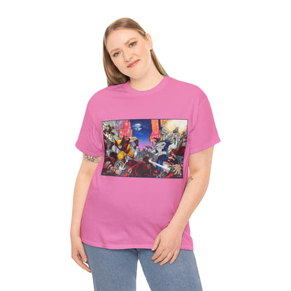Wolverine & Punisher T-Shirt - Jim Lee Art - Vs The Hand - Marvel Comics