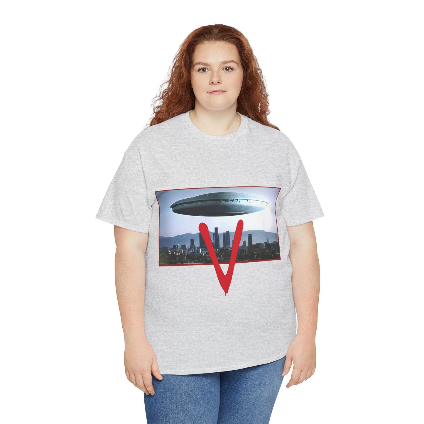 V T-Shirt - The Visitors Mothership - Popular NBC Sci-Fi TV Series from the 1980s