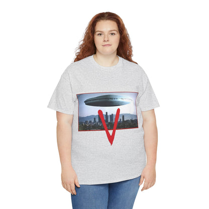 V T-Shirt - The Visitors Mothership - Popular NBC Sci-Fi TV Series from the 1980s