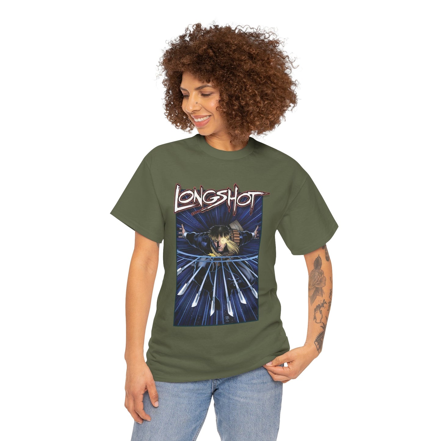 Longshot T-Shirt - Arthur Adams Art - Marvel Comics - Uncanny X-Men - Mojoverse Mutant - Popular 1980s Character