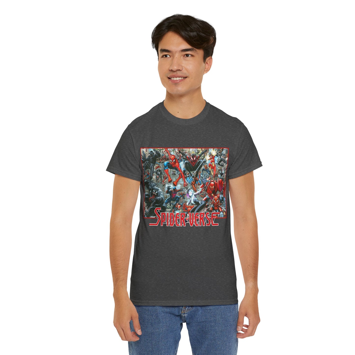 Spider-Verse T-Shirt - Arthur Adams Art - Spider-Man, Venom, Spider-Man 2099, Miles Morales, Spider-Woman - Marvel Comics