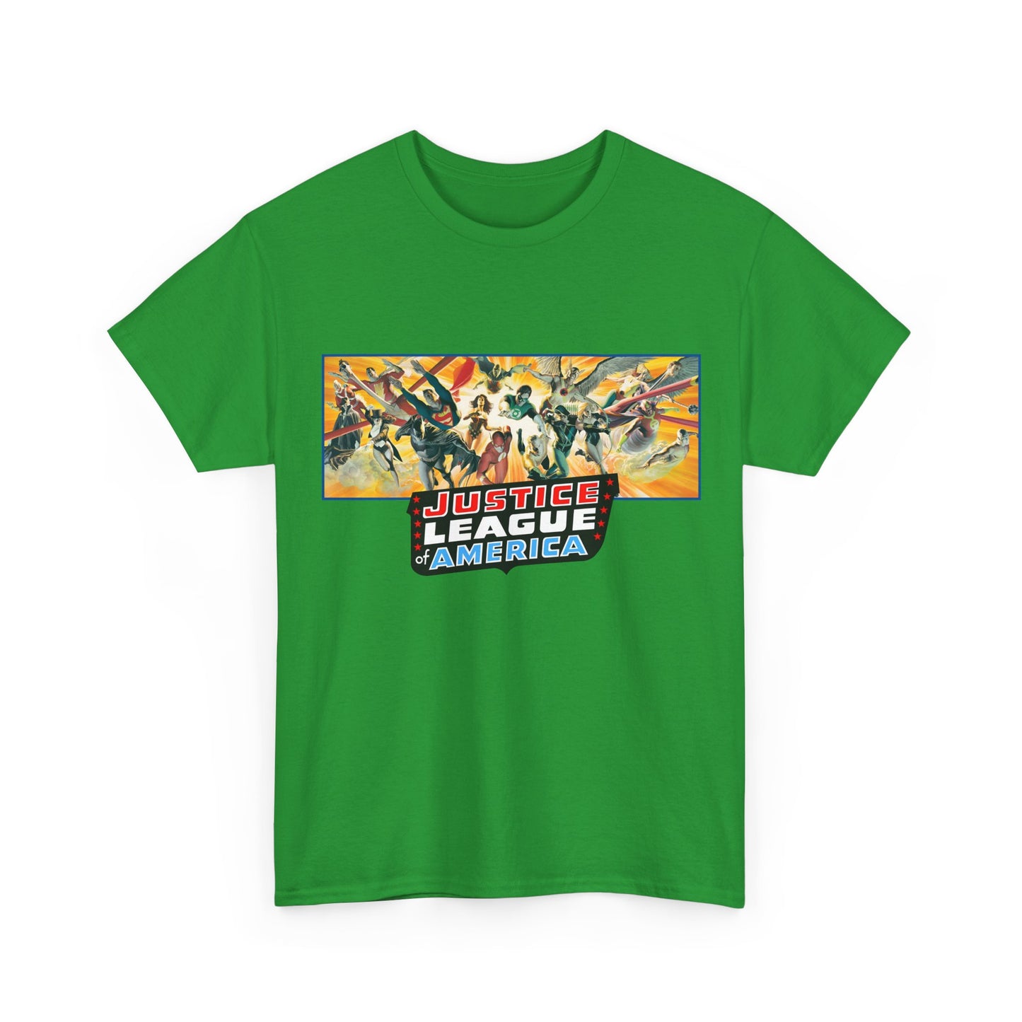 Justice League T-Shirt - Alex Ross Art - Superman, Batman, Wonder Woman, Black Canary, Hawkman, Green Lantern, Adam Strange, Plastic Man, Zatanna - DC Comics