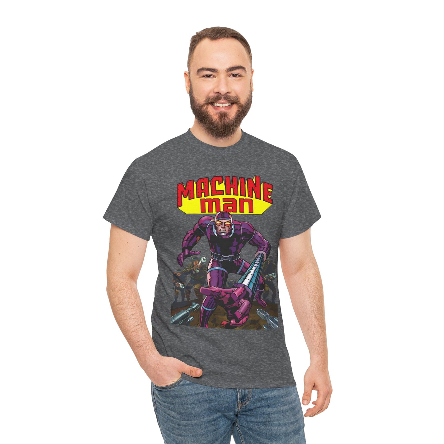 Machine Man T-Shirt - Jack Kirby Creation - Popular 1970s Hero - Marvel Comics