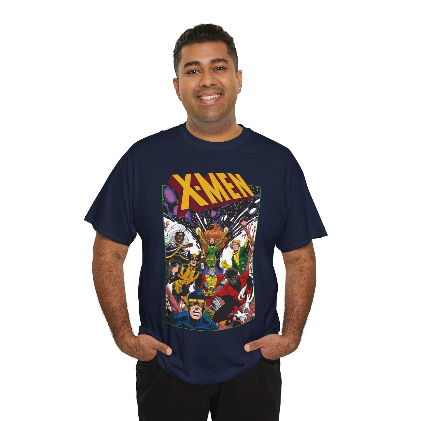 X-Men T-Shirt - Dave Cockrum Art - Phoenix, Cyclops, Storm, Wolverine, Banshee, Colossus, Nightcrawler - Marvel Comics