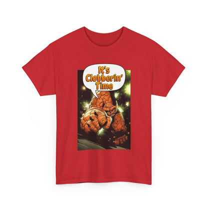 The Thing Shirt - Adam Kubert Art - It's Clobberin' Time - Fantastic Four Member - Marvel Comics