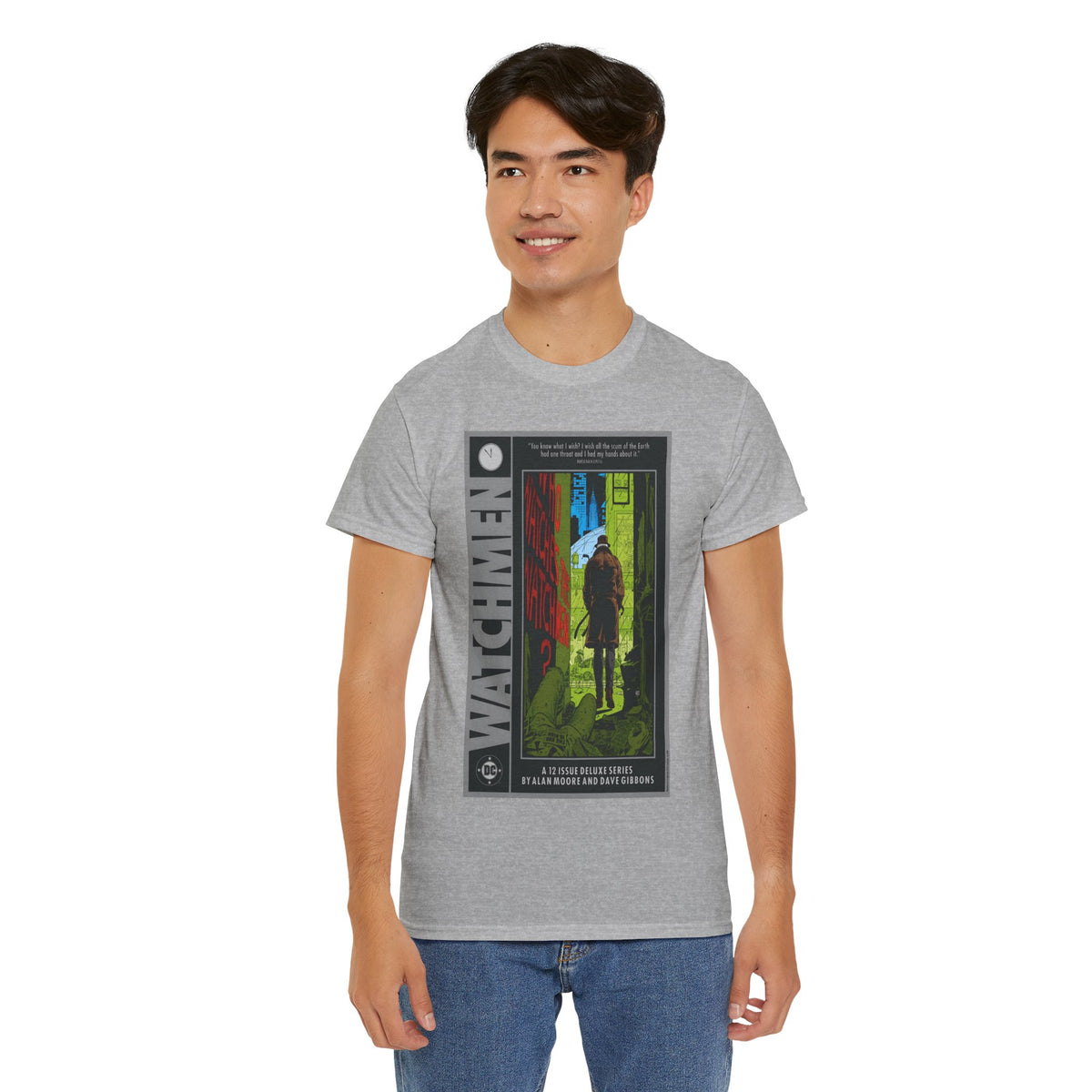 Watchmen Ad T-Shirt - Dave Gibbons Art - Rorschach - DC Comics