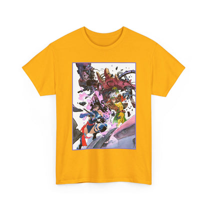Rogue & Psylocke T-Shirt - Ripping Apart a Sentinel - X-Men Mutants - Marvel Comics