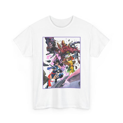 Rogue & Psylocke T-Shirt - Ripping Apart a Sentinel - X-Men Mutants - Marvel Comics
