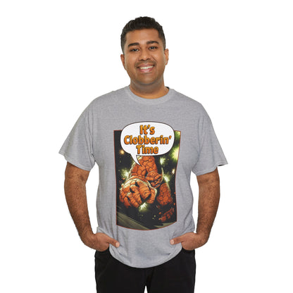 The Thing Shirt - Adam Kubert Art - It's Clobberin' Time - Fantastic Four Member - Marvel Comics