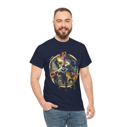 Titans T-Shirt - Taurin Clarke Art - Nightwing, Raven, Starfire, Wonder Girl, Superboy, Robin - DC Comics