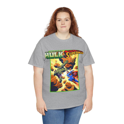 Incredible Hulk Vs Superman T-Shirt - Amazing Steve Rude Art - DC Comics & Marvel 90s Crossover - Bruce Banner, Clark Kent